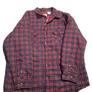 Vintage Northwest Territory Plaid Quilted Lined Flannel Shirt Jacket